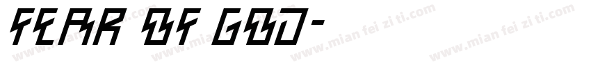 FEAR OF GOD字体转换
